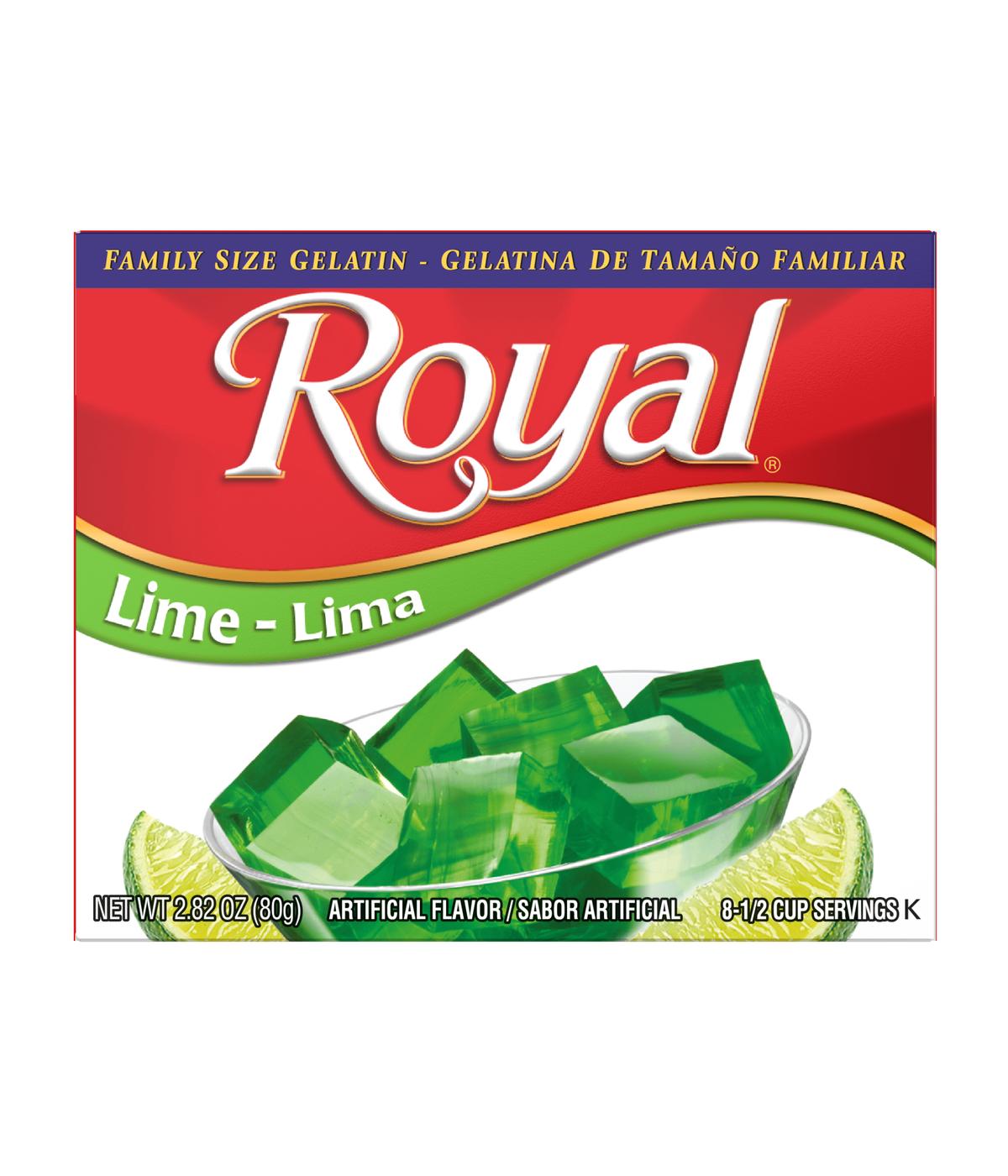 Royal Gelatin - Family Size Lime; image 1 of 4
