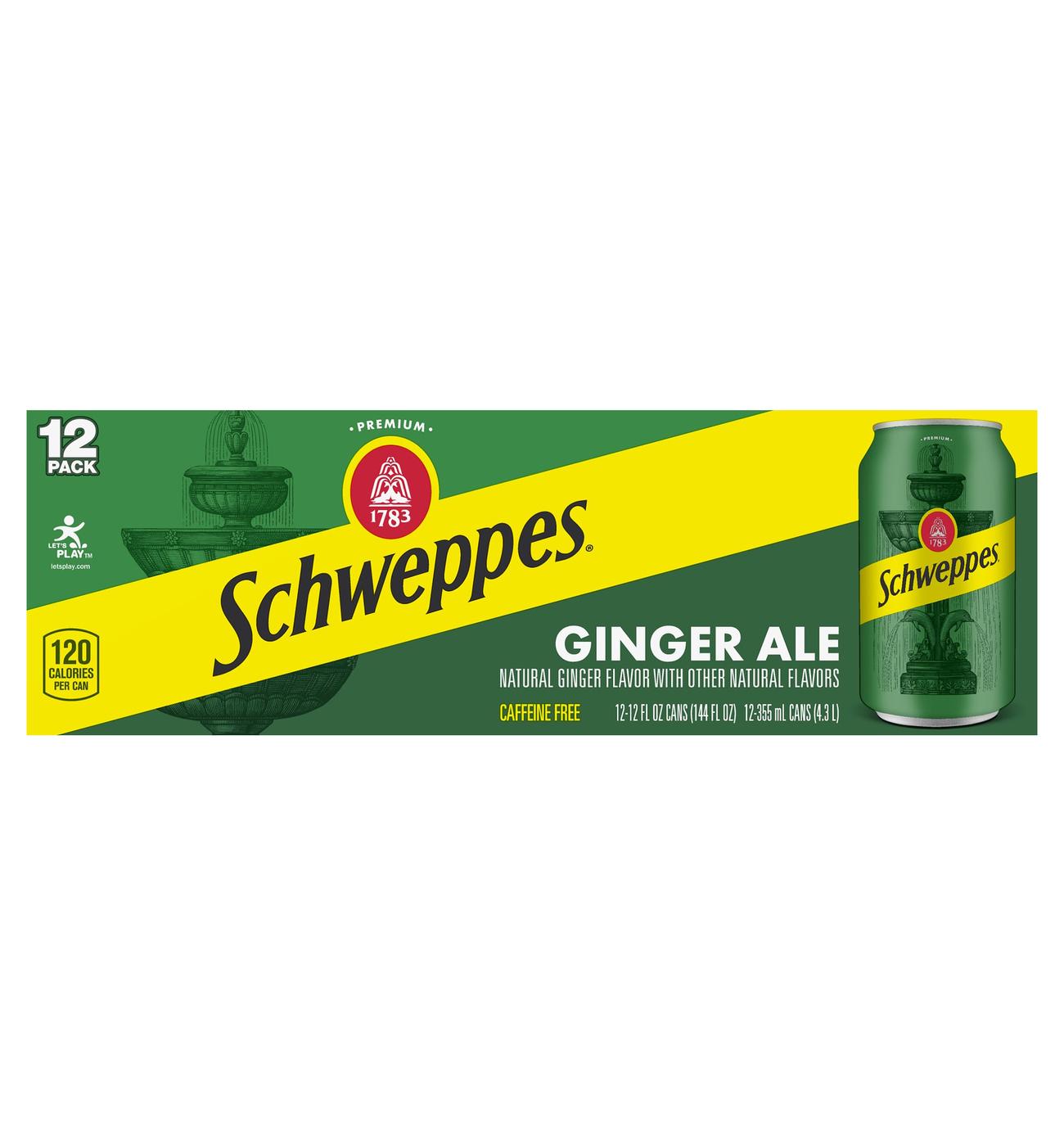 Schweppes Ginger Ale 12 oz Cans; image 2 of 2
