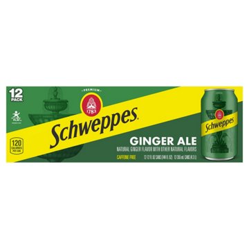 Schweppes Ginger Ale 12 oz Cans