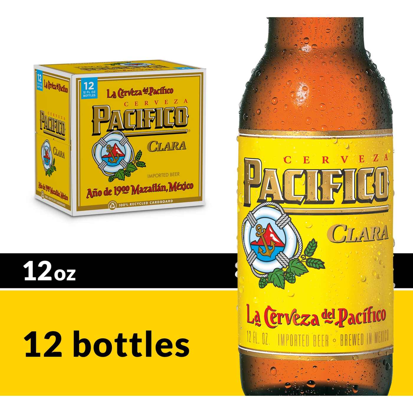 Pacifico Clara Mexican Lager Import Beer 12 oz Bottles, 12 pk; image 2 of 10