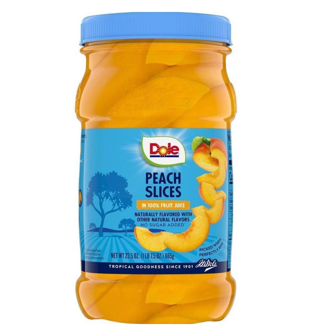 Dole Sliced Peaches in 100% Fruit Juice; image 1 of 4
