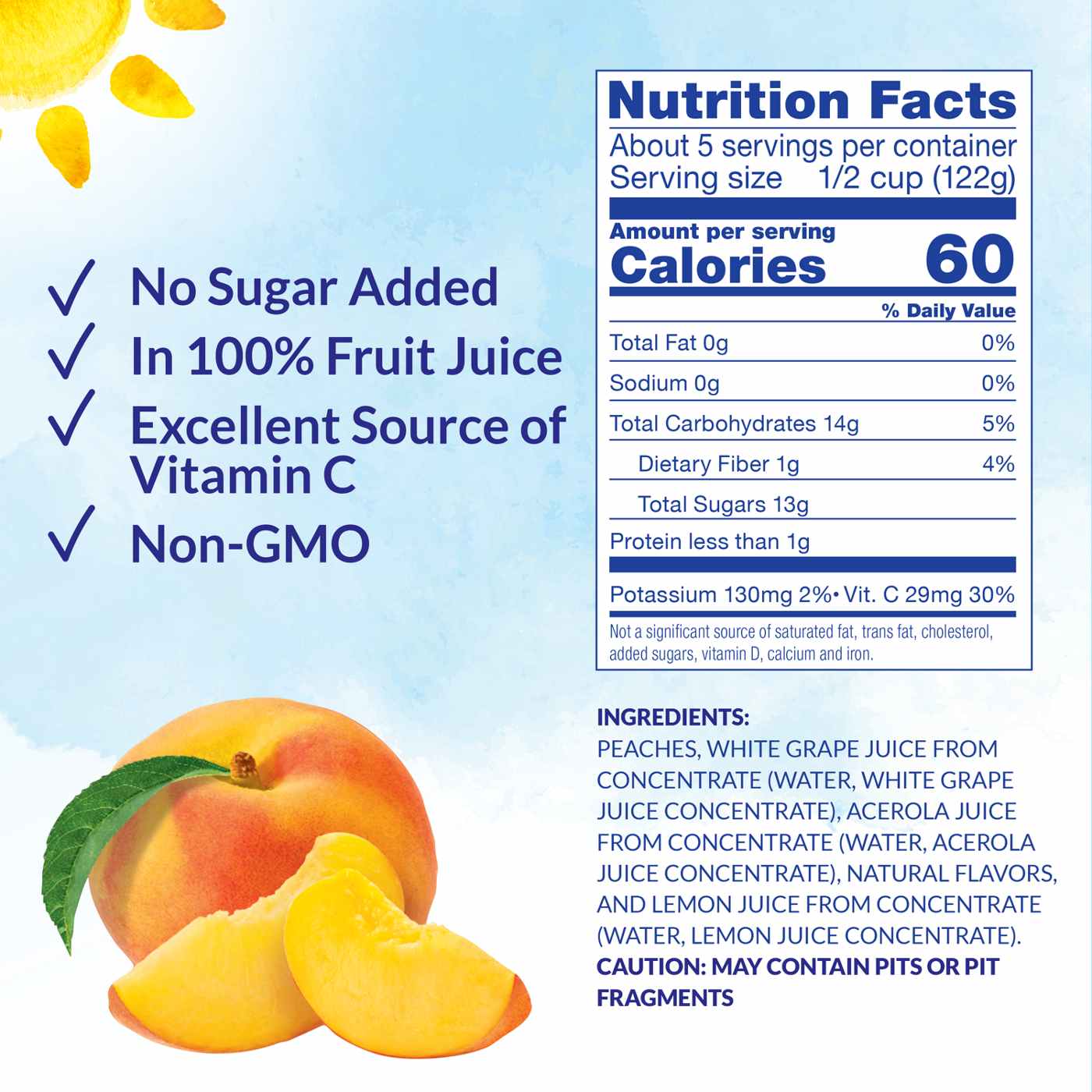 Dole Sliced Peaches in 100% Fruit Juice Jar; image 5 of 5