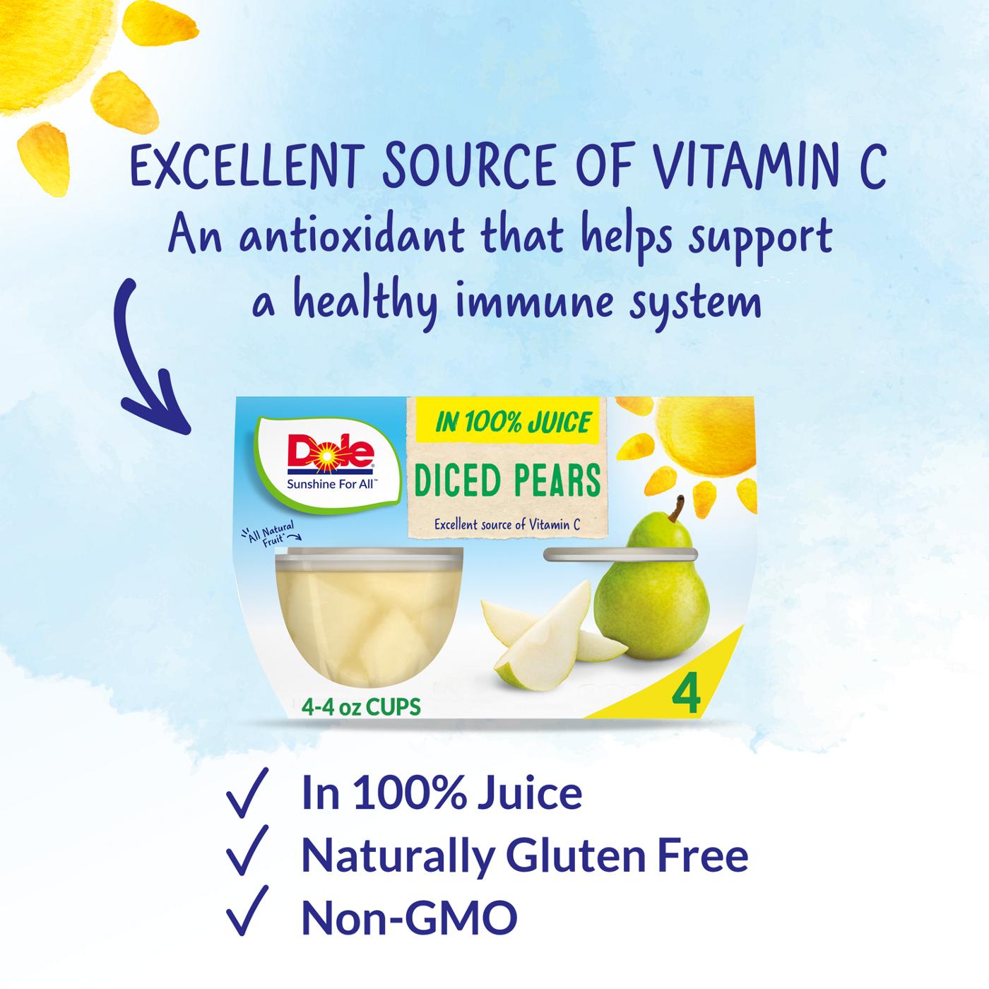 Dole Fruit Bowls - Diced Pears in 100% Juice; image 5 of 7