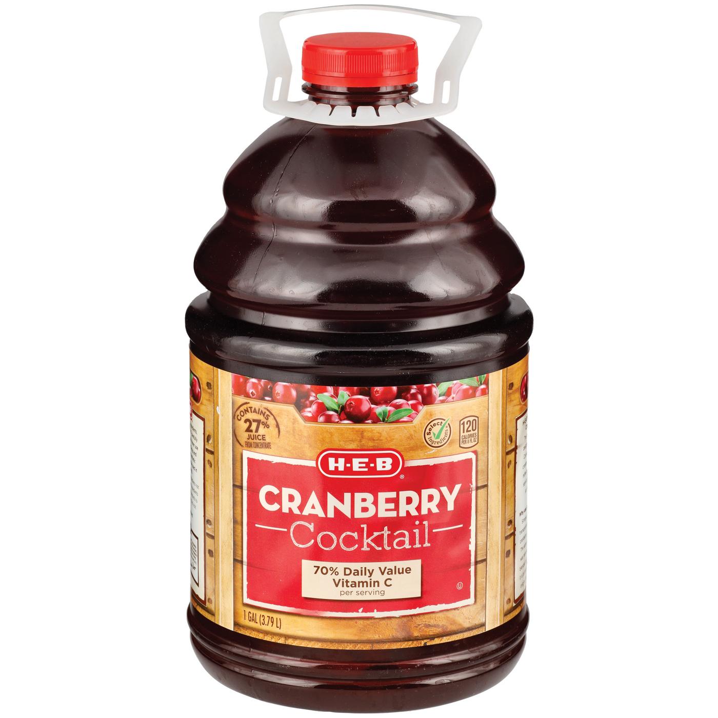 H-E-B Cranberry Juice Cocktail; image 1 of 2