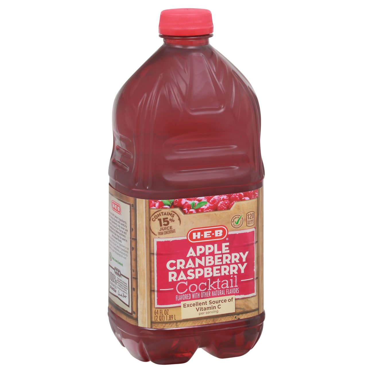 H-E-B Select Ingredients Apple Cranberry Raspberry Juice Cocktail ...