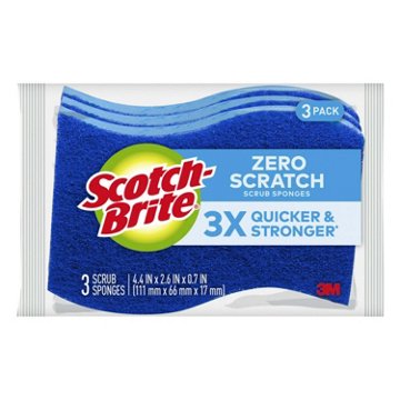 Scotch-Brite Non-Scratch Scrub Sponges, 3 pk