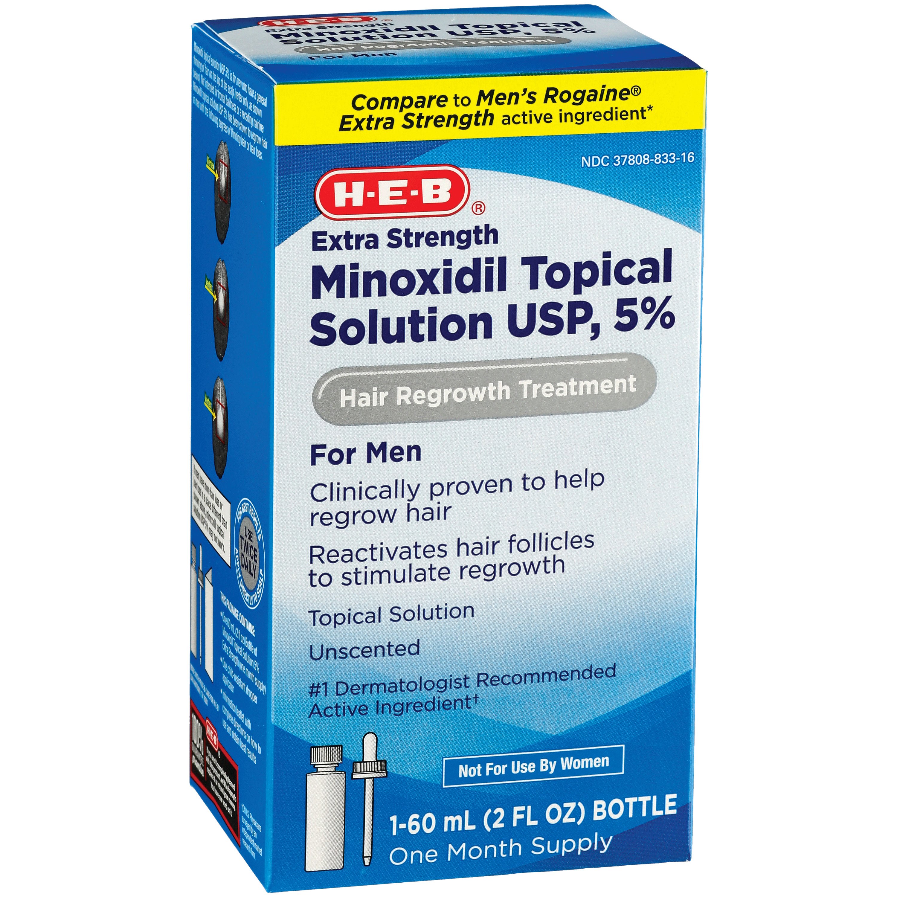 H E B Minoxidil For Men Extra Strength Hair Regrowth Treatment Shop Skin Scalp Treatments At H E B