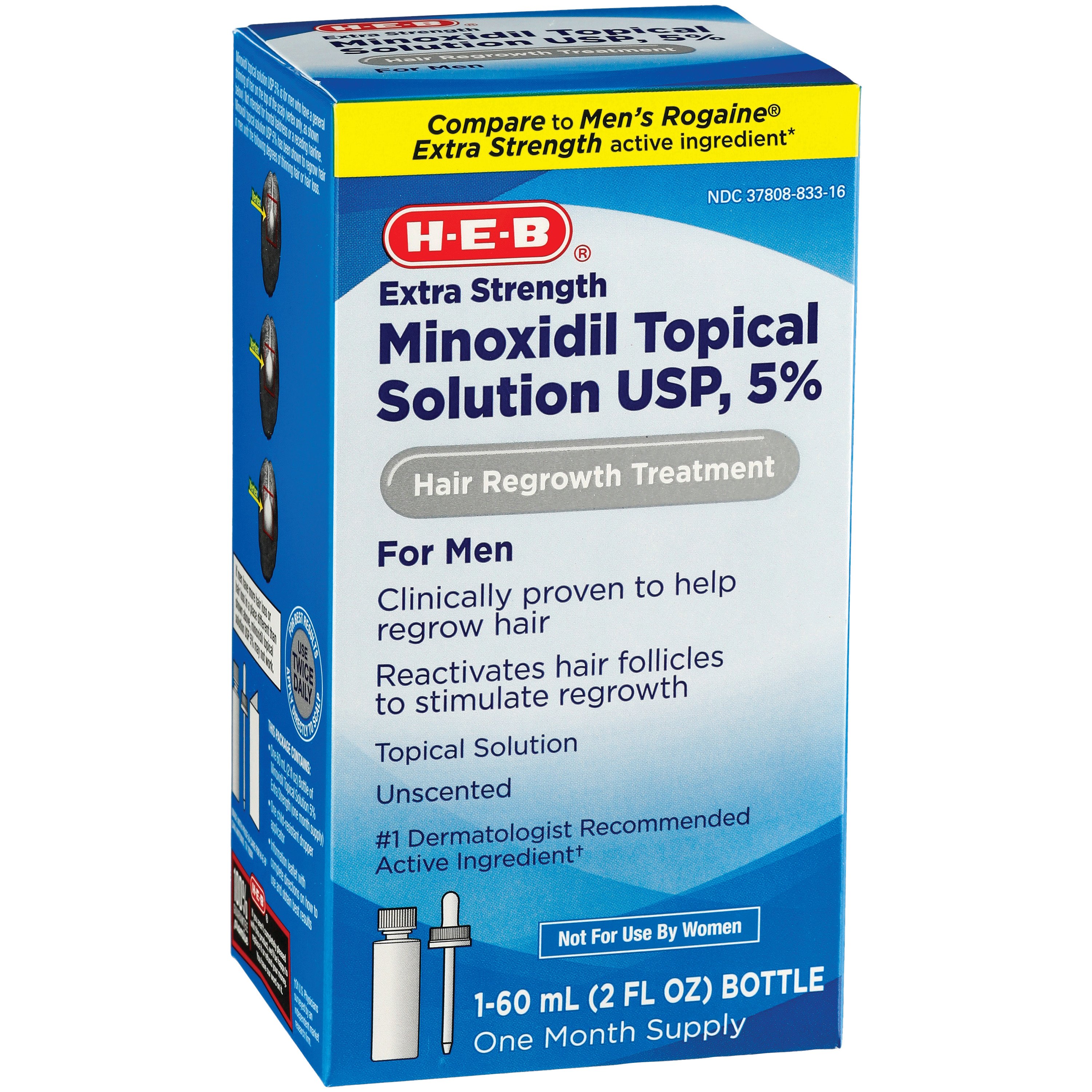 HEB Minoxidil Men Extra Strength Hair Treatment - Skin & Scalp Treatments at H-E-B