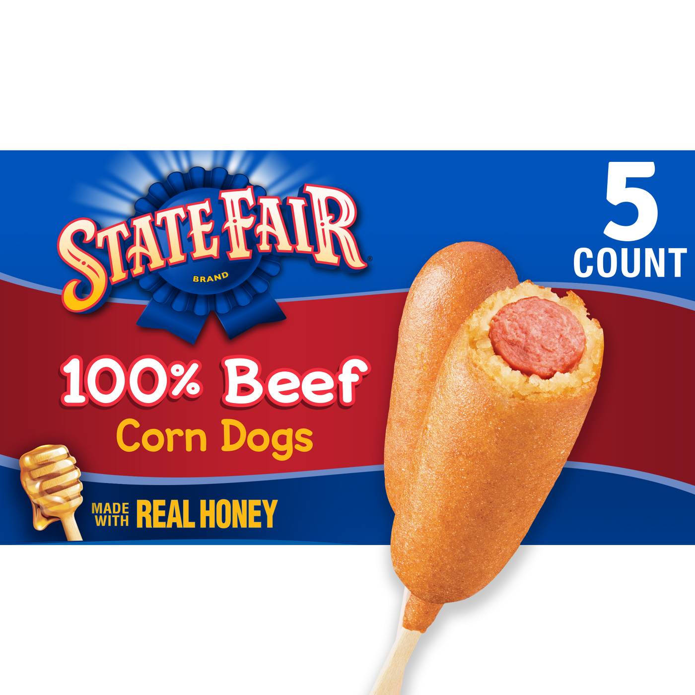 State Fair Frozen Fully Cooked Beef Corn Dogs with Honey Sweetened Batter; image 1 of 5