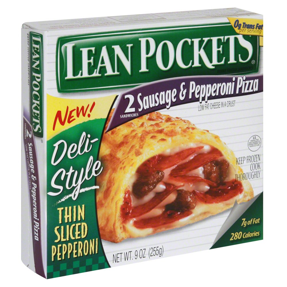 Lean Pockets DeliStyle Sausage and Pepperoni Pizza Stuffed Sandwiches