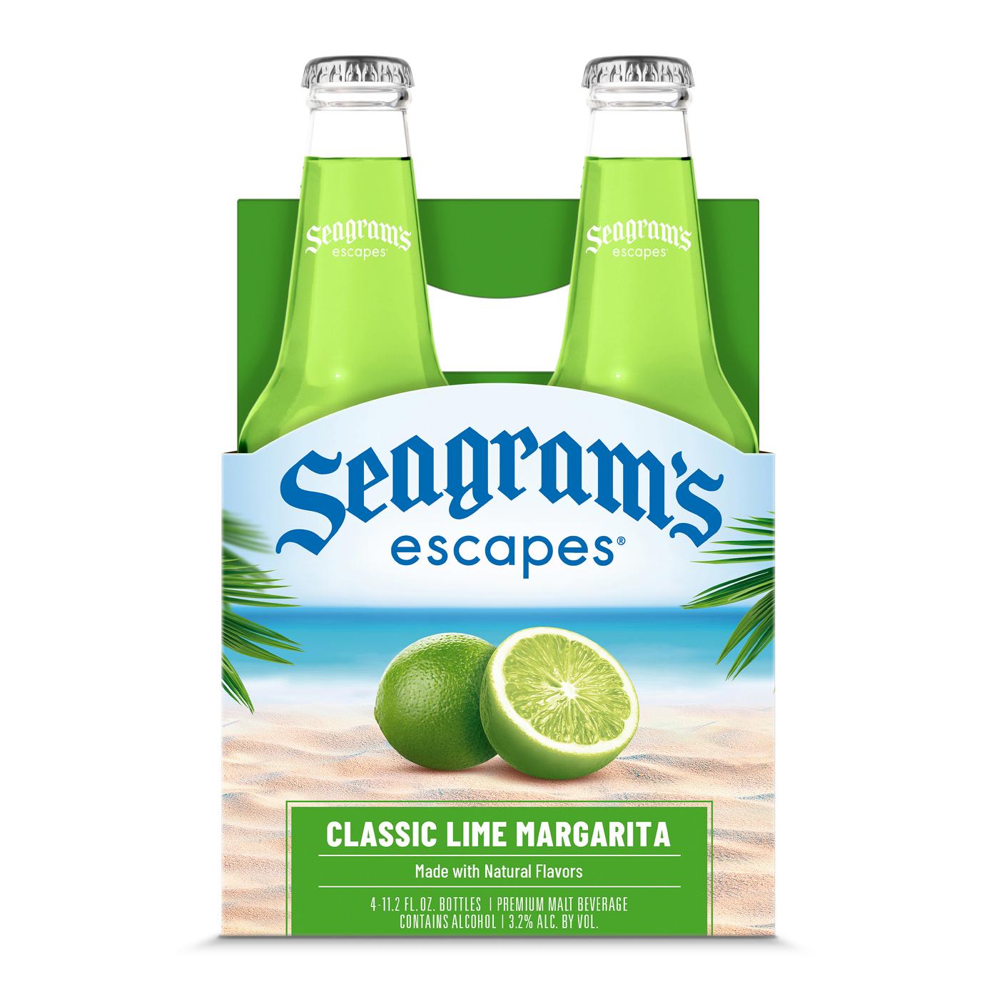 Seagram's Classic Lime Margarita Bottles 4 pk; image 1 of 2