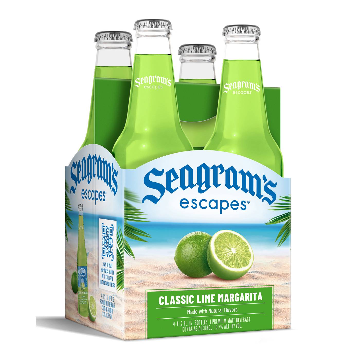 Seagram's Classic Lime Margarita Bottles 4 pk; image 2 of 2