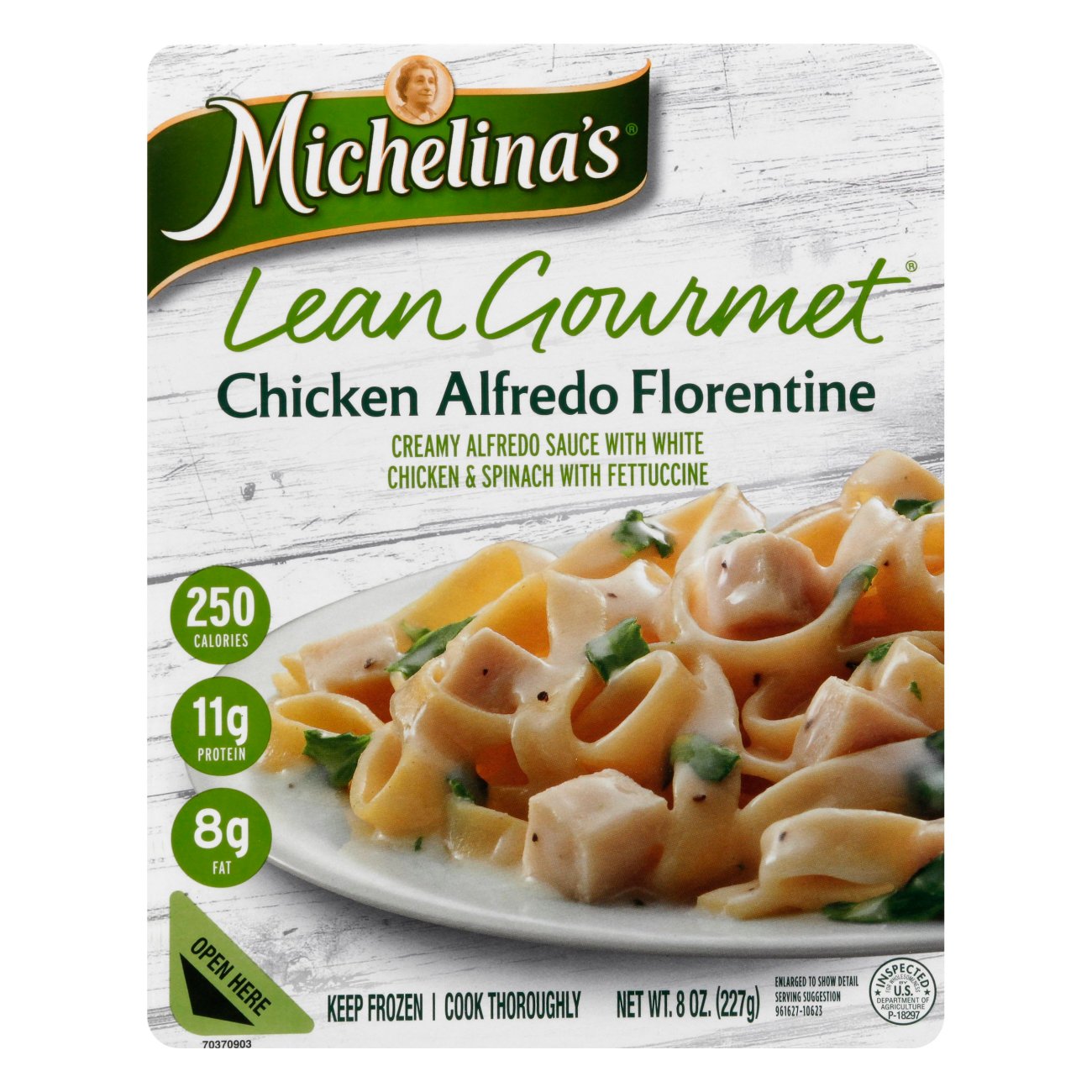 Michelina's Lean Gourmet Chicken Alfredo Florentine - Shop Entrees ...