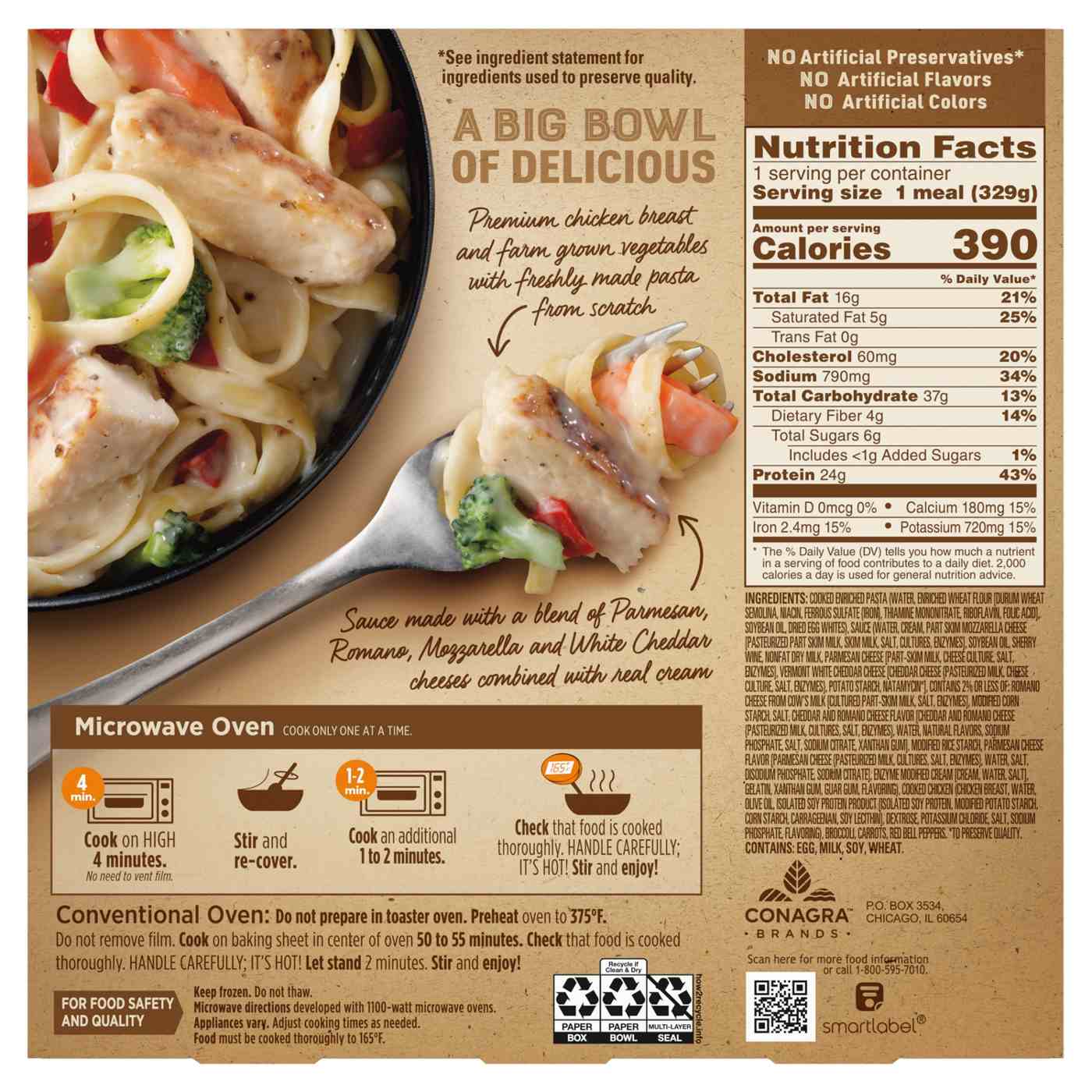 Marie Callender's Grilled Chicken Alfredo Bake Bowl Frozen Meal Shop