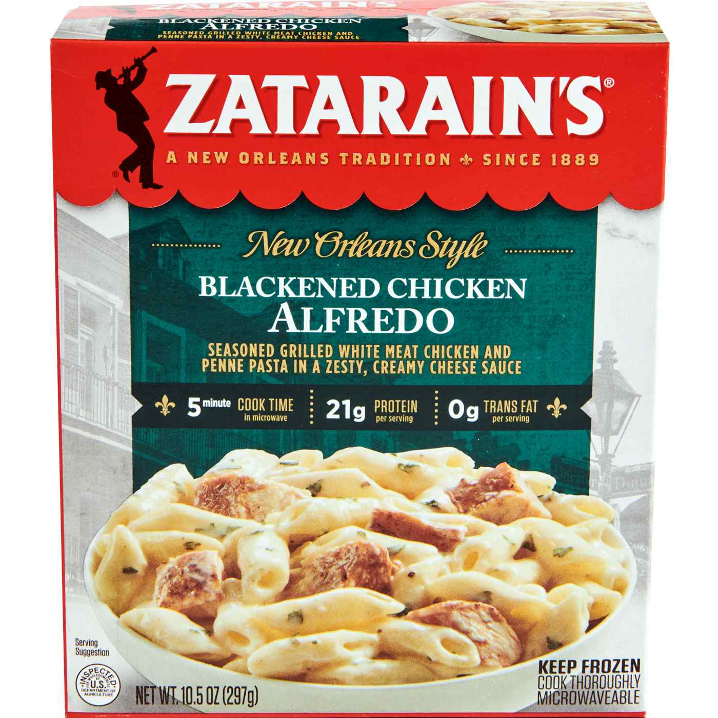 Zatarain's Blackened Chicken Alfredo Frozen Meal; image 1 of 9