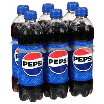 Pepsi Cola Soda Soft Drink 6 pk Bottles