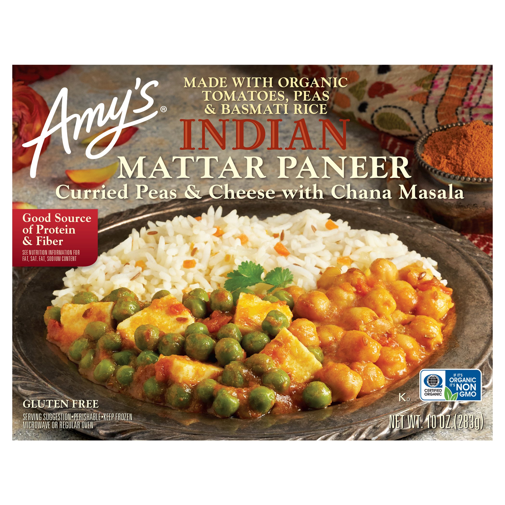 Amy's Indian Mattar Paneer Frozen Meal Shop Entrees & sides at HEB
