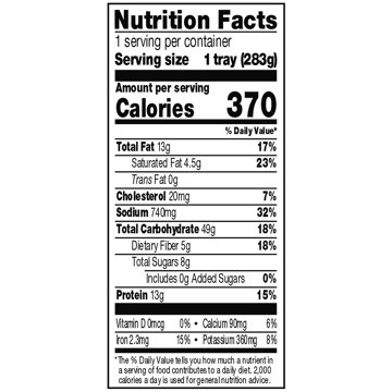 Amy's 13g Protein Indian Mattar Paneer Frozen Meal