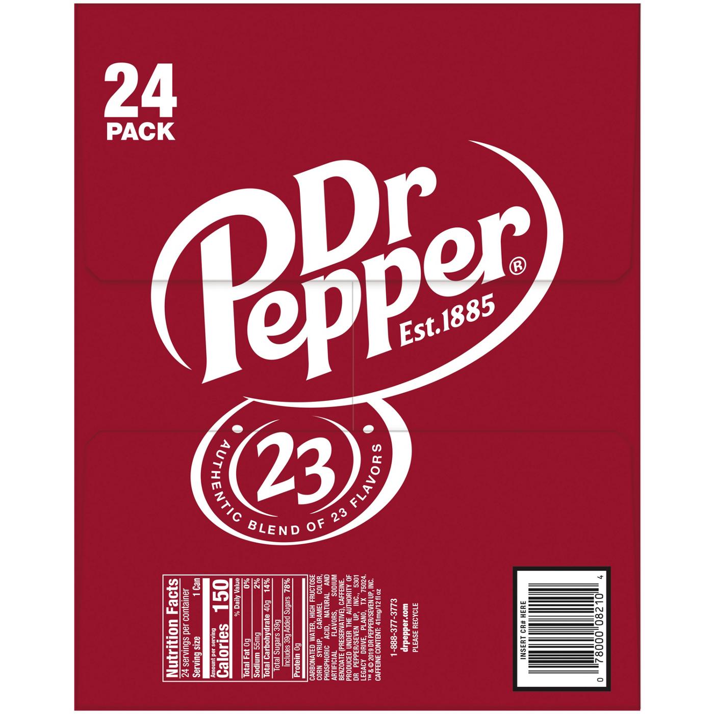 Dr Pepper Soda 24 pk Cans; image 8 of 8