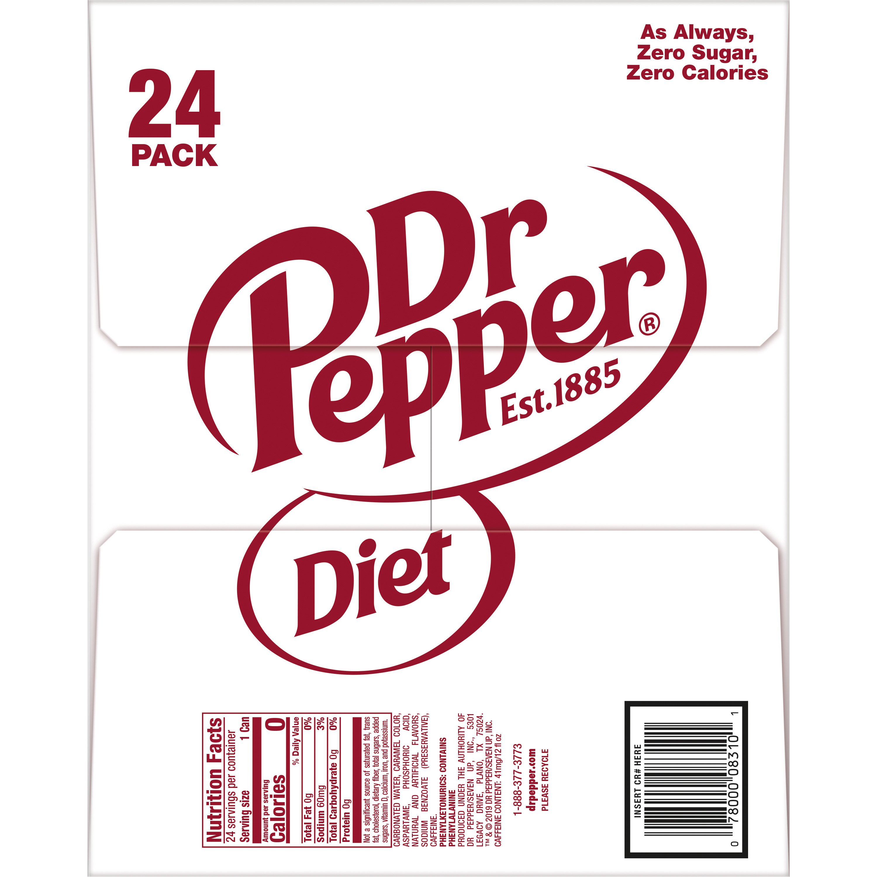 Dr Pepper Diet Soda 12 oz Cans - Shop Soda at H-E-B