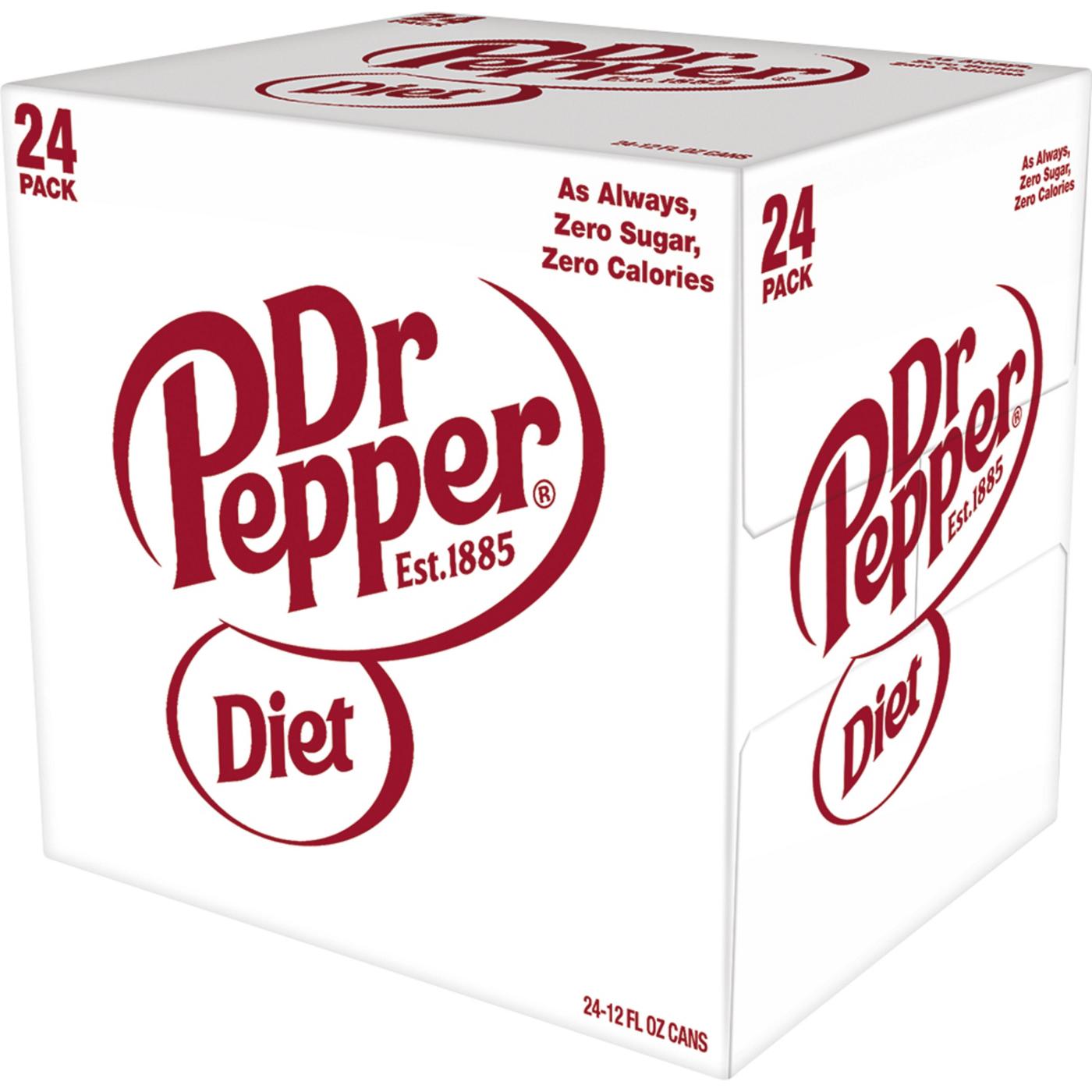 Dr Pepper Diet Soda 12 oz Cans; image 2 of 8
