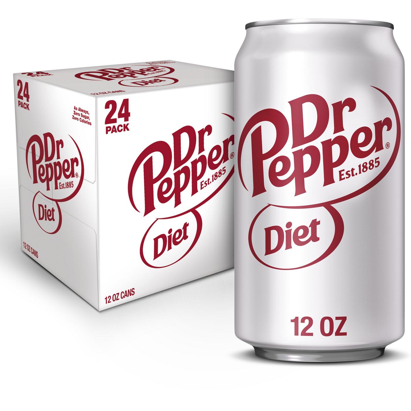 Dr Pepper Diet Soda 12 oz Cans; image 6 of 8