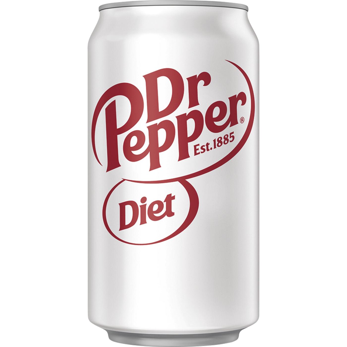 Dr Pepper Diet Soda 12 oz Cans; image 7 of 8