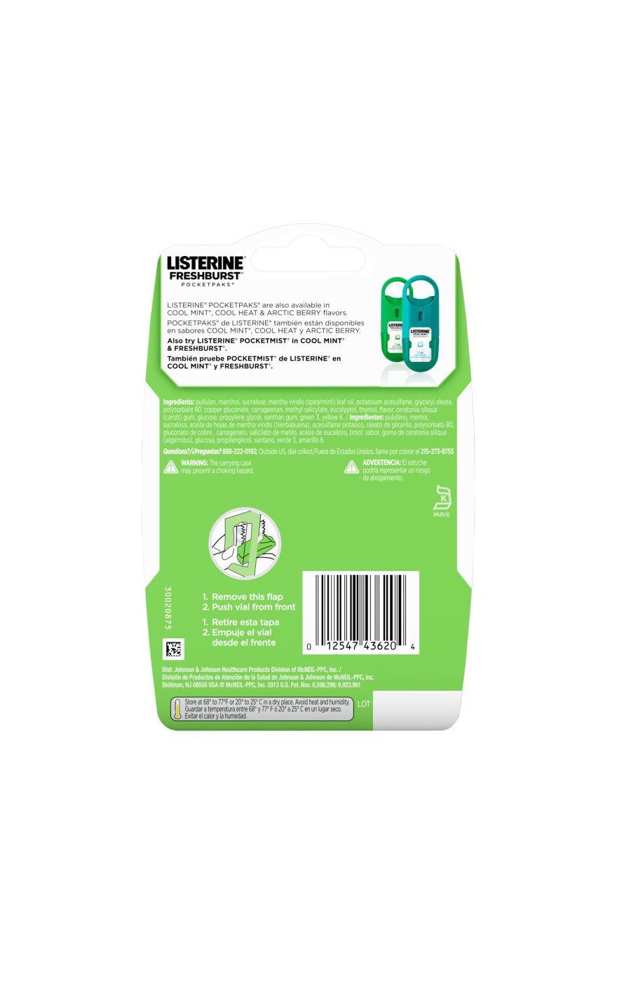 Listerine Listerine Pocketpaks Breath Strips - Freshburst, 3 Pk; image 2 of 5