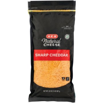 H-E-B Sharp Cheddar Shredded Cheese, 32 oz