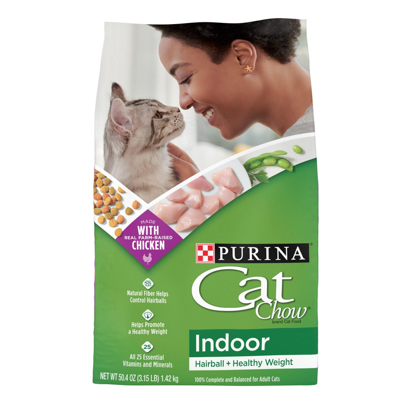 Purina Cat Chow Indoor Dry Cat Food, Hairball + Healthy Weight; image 1 of 6