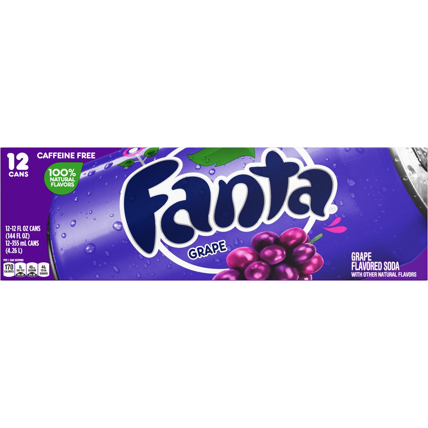 Fanta Grape Soda 12 oz Cans - Shop Soda at H-E-B