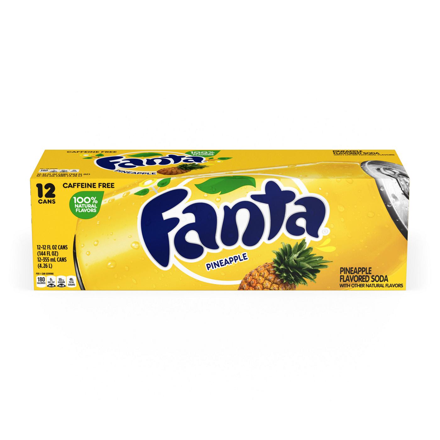 Fanta Pineapple Soda 12 oz Cans; image 1 of 3