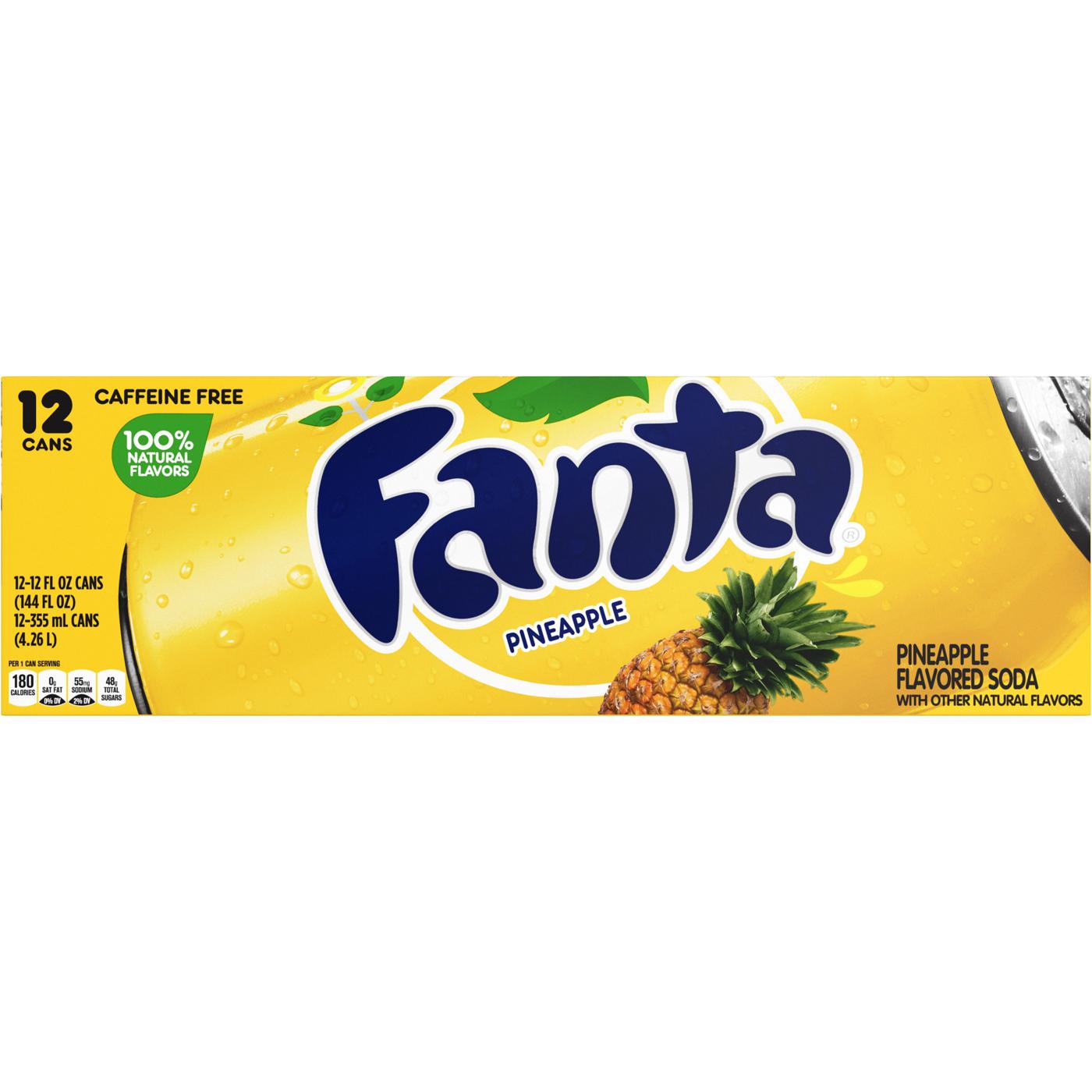 Fanta Pineapple Soda 12 oz Cans; image 3 of 3
