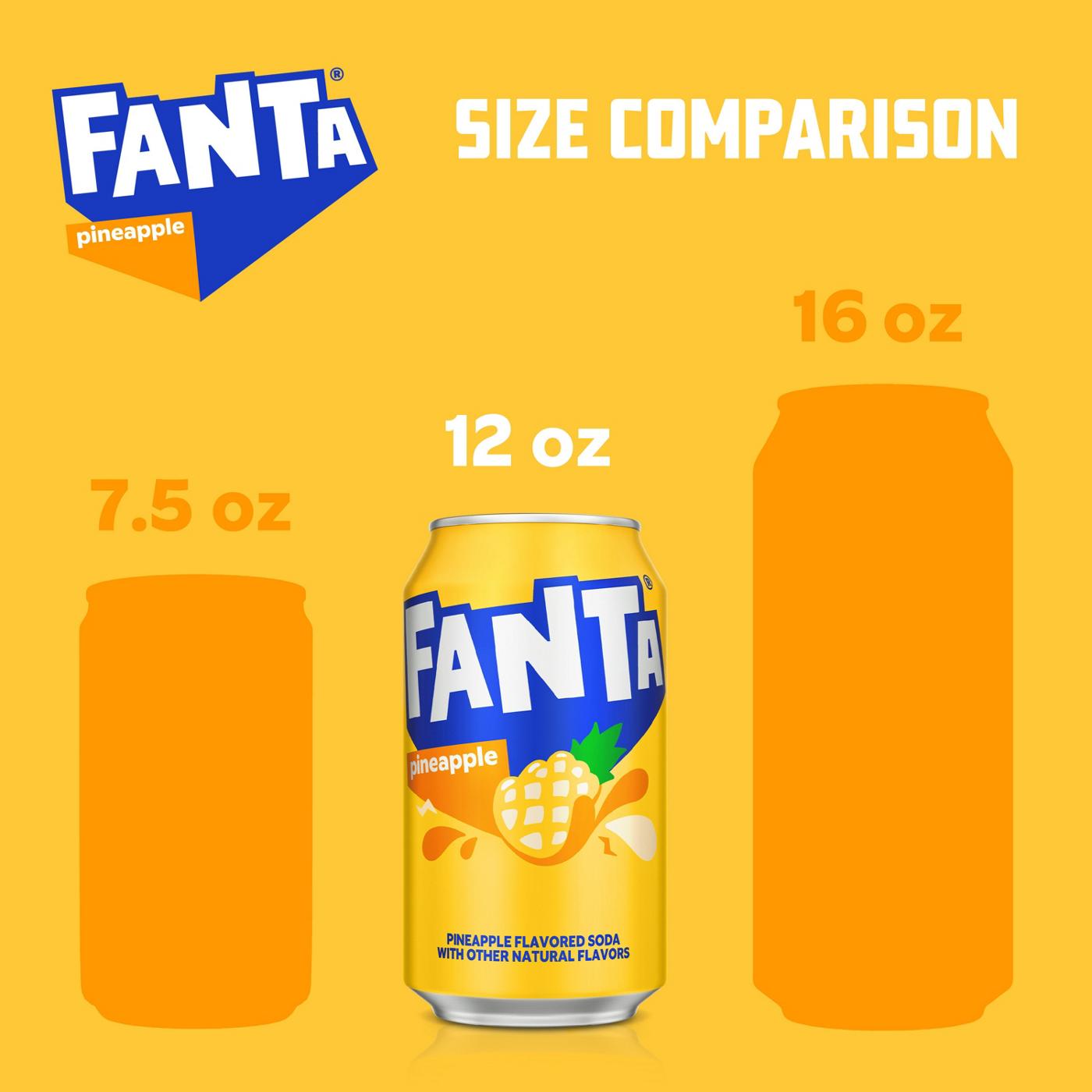 Fanta Pineapple Soda 12 oz Cans; image 5 of 5