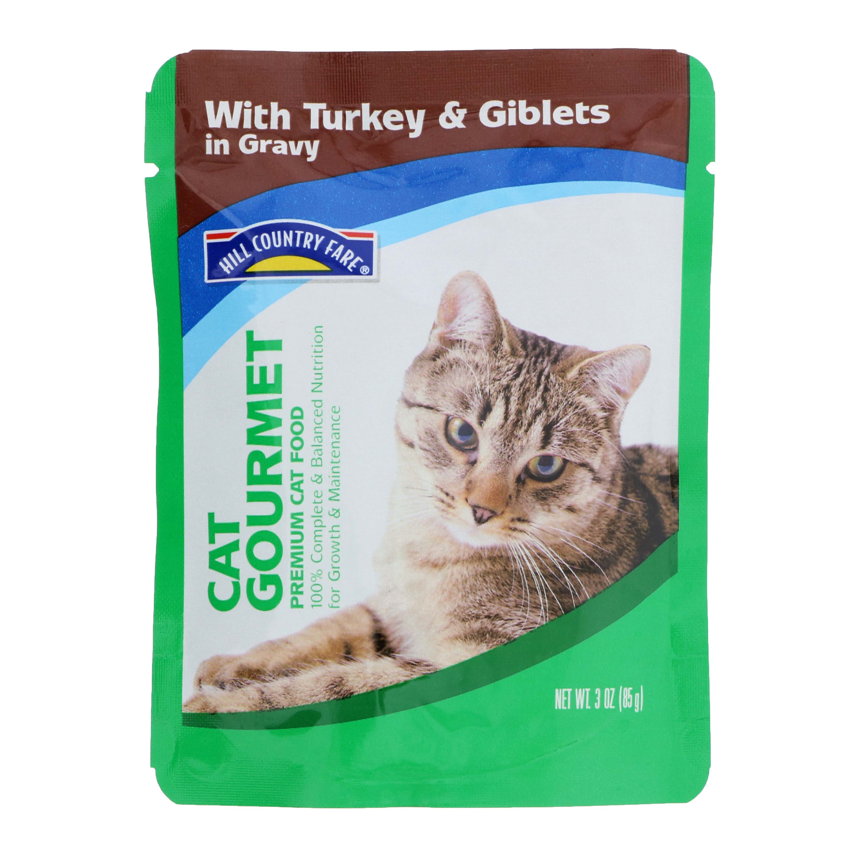 Hill Country Fare Cat Gourmet Turkey & Giblets in Gravy Premium Cat