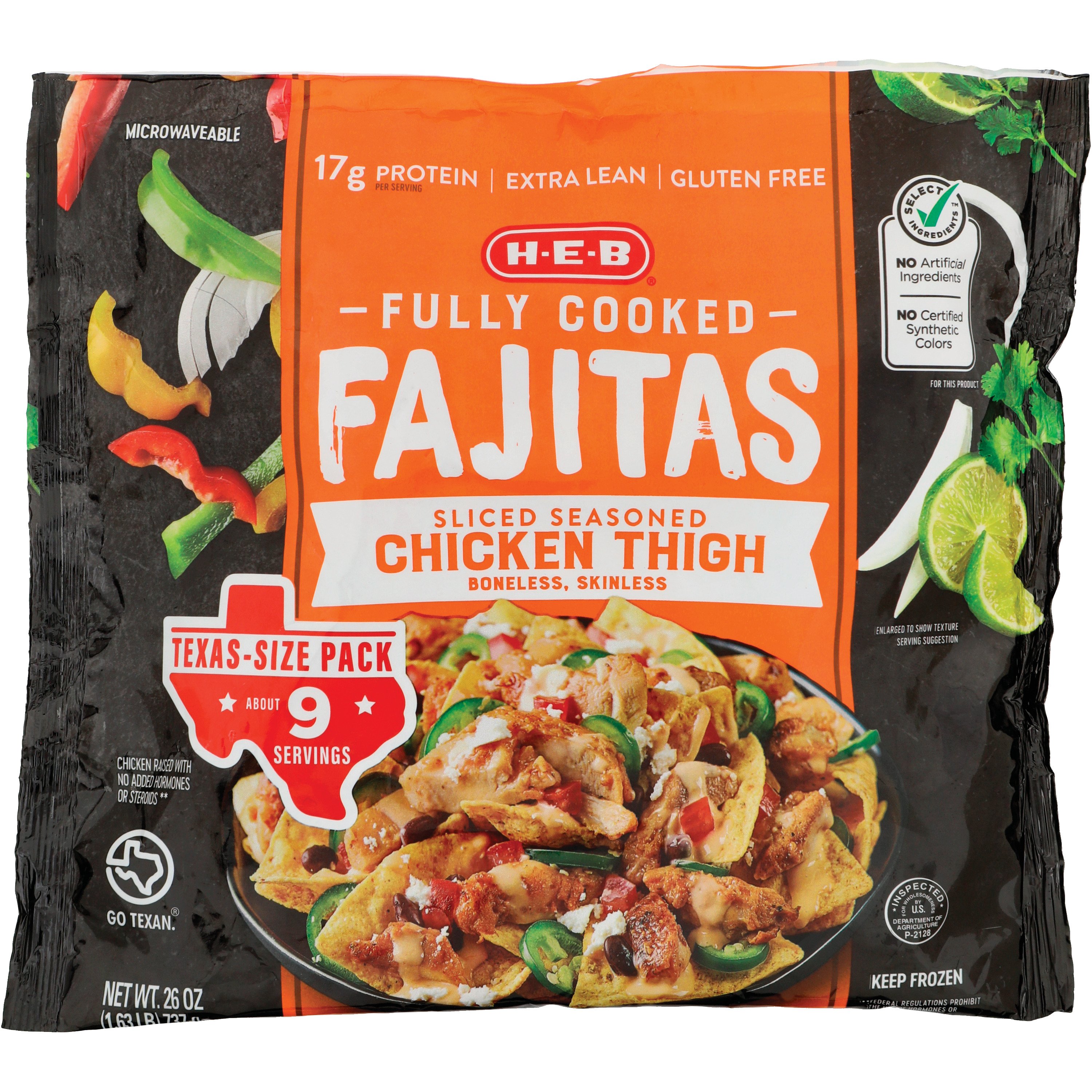 HEB Select Ingredients Fully Cooked Chicken Thigh Fajitas Shop