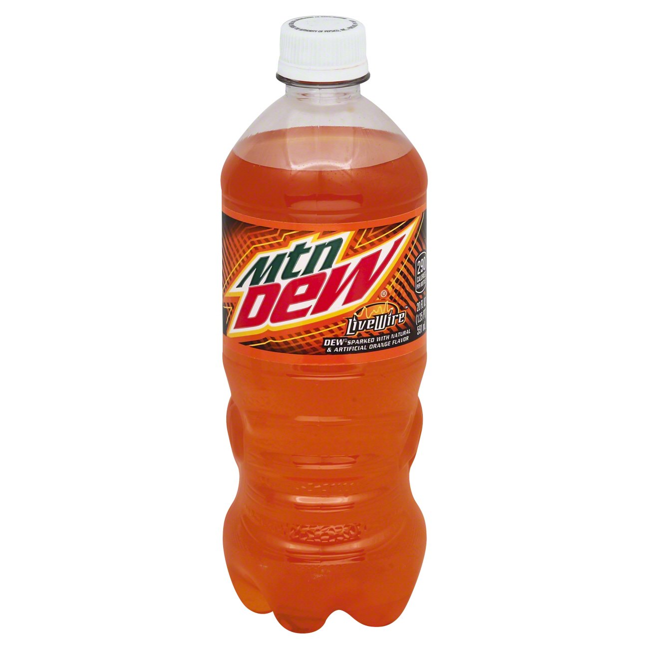 Mountain Dew Mtn Dew Live Wire DEW Soda Sparked With Natural & Artificial Orange