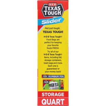 H-E-B Texas Tough Slider Quart Storage Bags, 40 ct