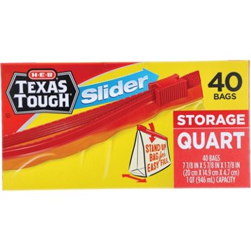 H-E-B Texas Tough Slider Quart Storage Bags
