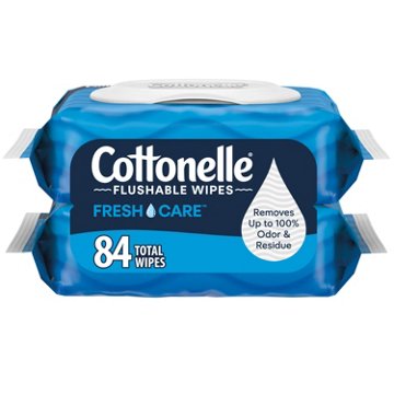 Cottonelle Fresh Care Flushable Wet Wipes, 2 ct