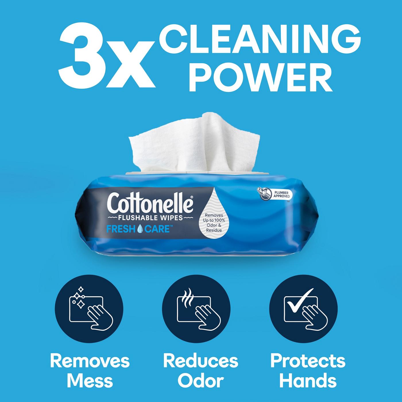 Cottonelle Fresh Care Flushable Wet Wipes; image 2 of 8