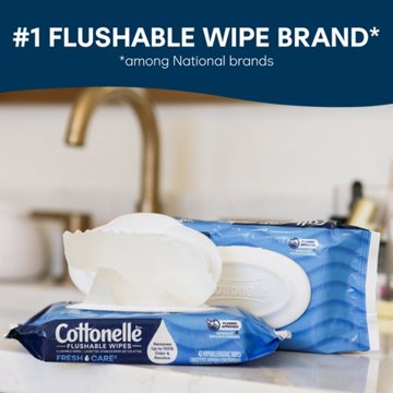 Cottonelle Fresh Care Flushable Wet Wipes, 2 ct