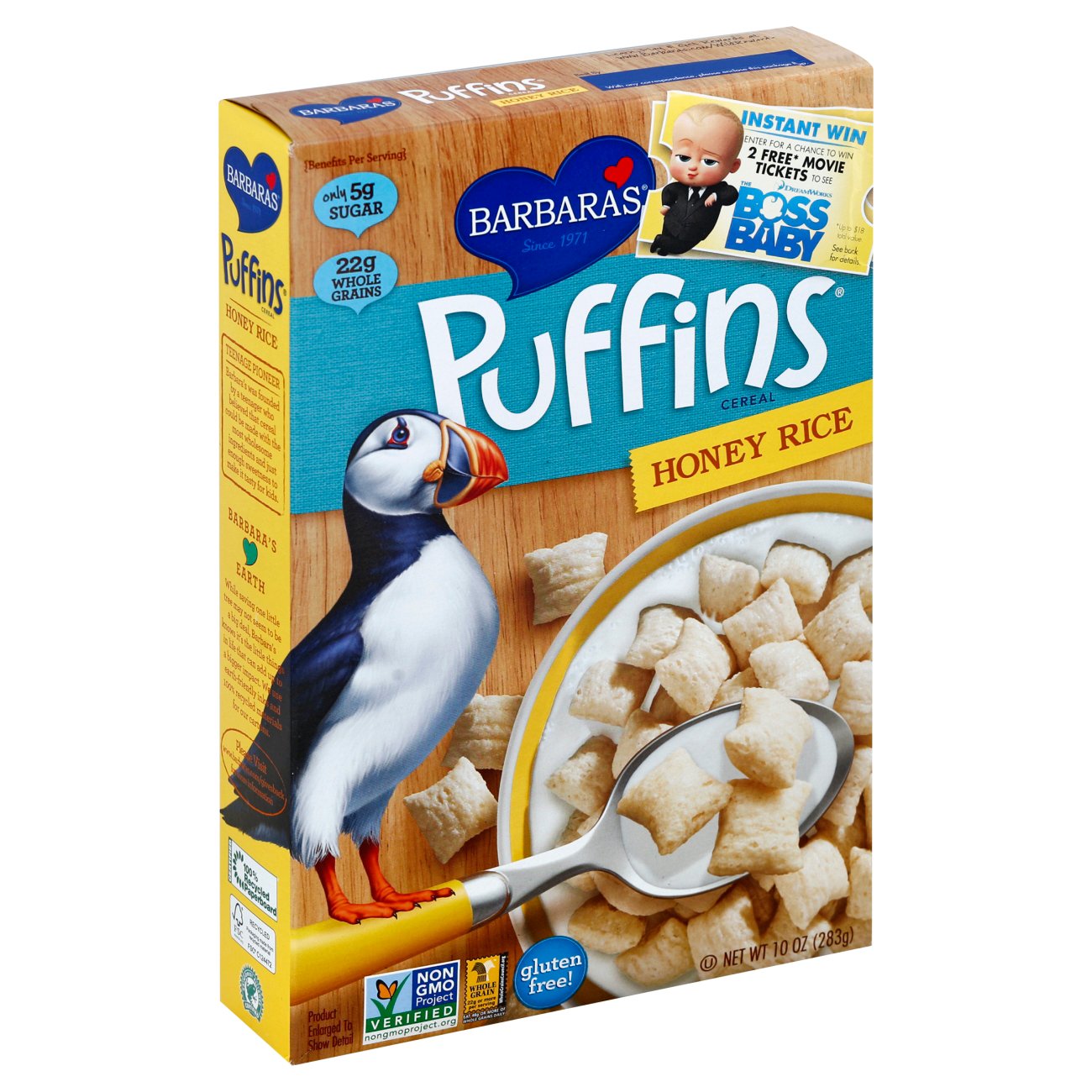 Barbara's Honey Rice Puffins Cereal Shop Cereal at HEB