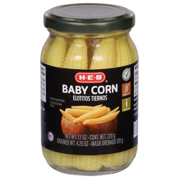 H-E-B Baby Corn, 7.7 oz