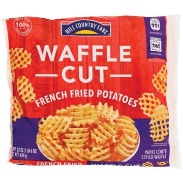 Hill Country Fare Frozen Waffle Fries, 22 oz
