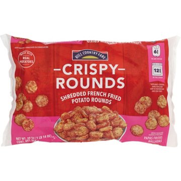Hill Country Fare Crispy Rounds Shredded French Fried Potatoes, 30 oz