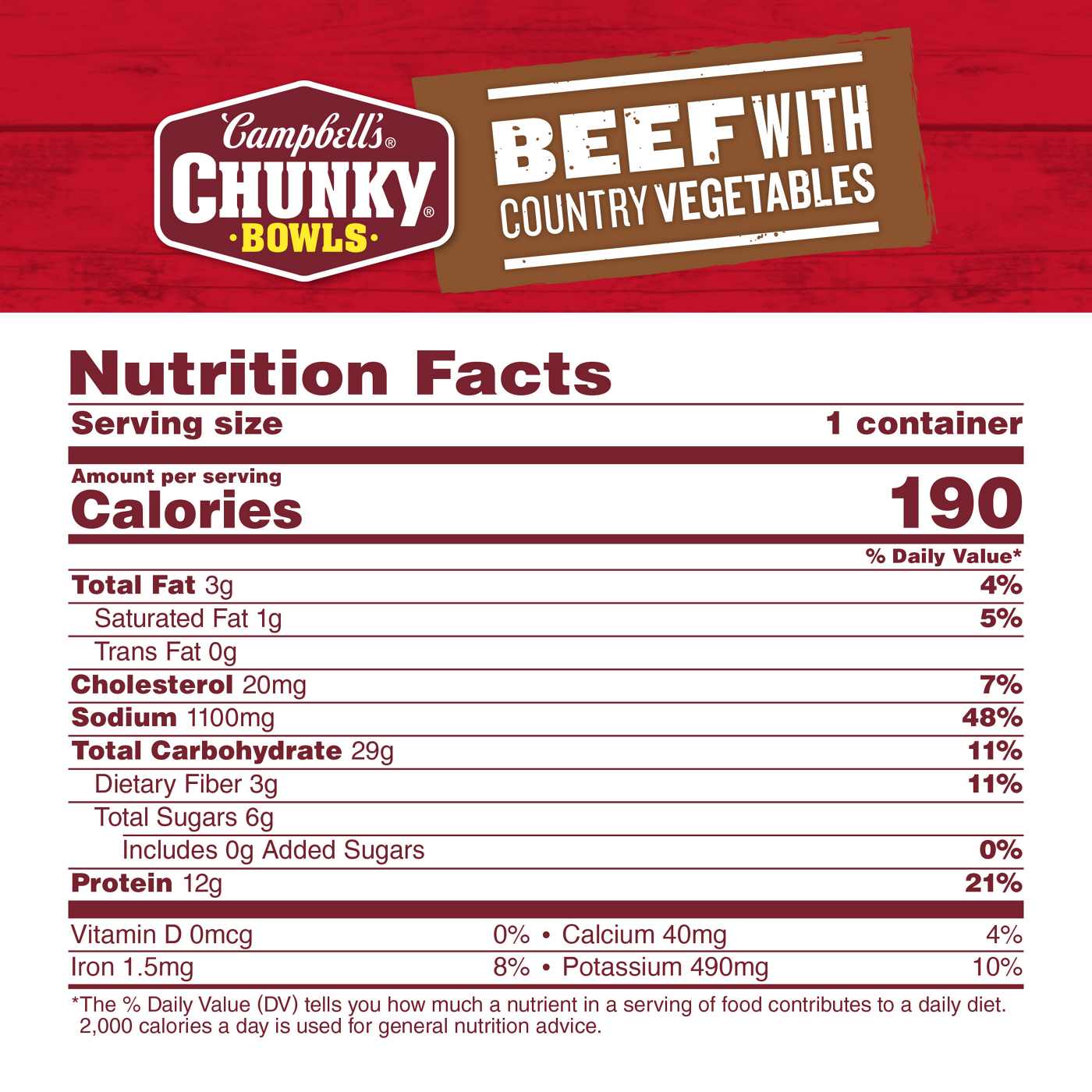 Campbell's Chunky Beef Soup with Country Vegetables; image 8 of 9