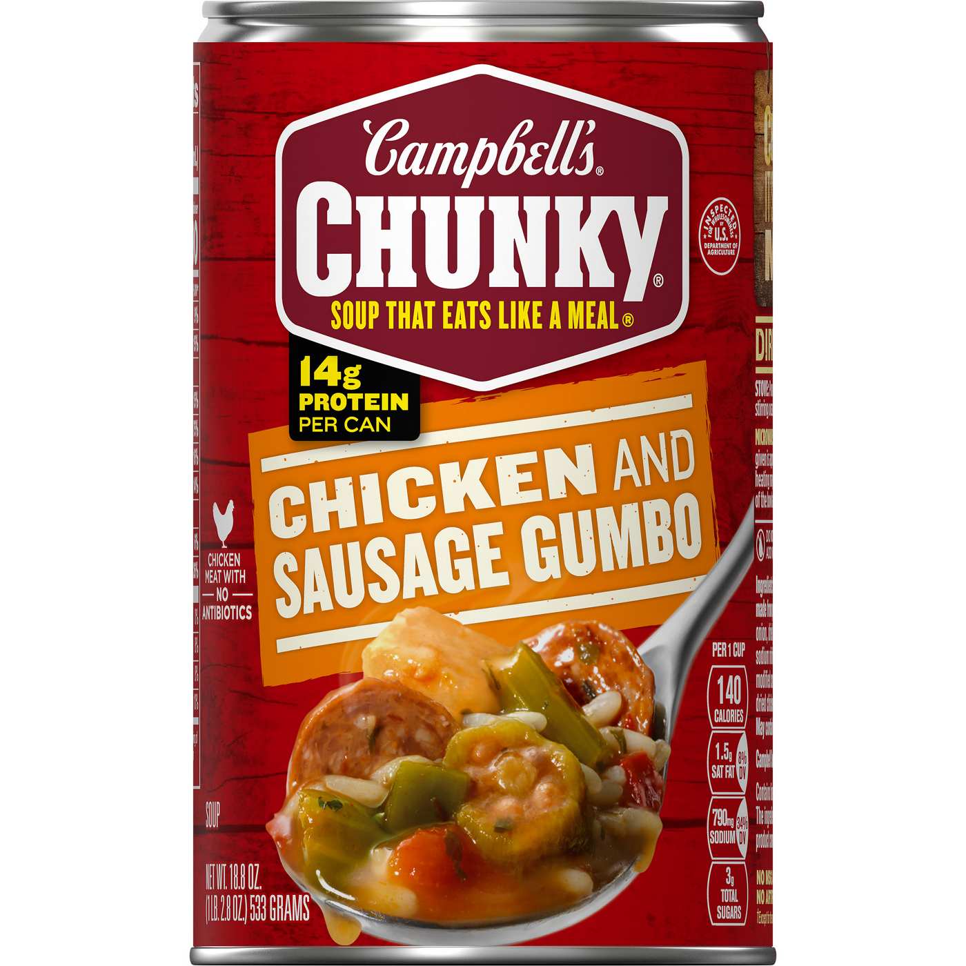 Campbell's Chunky Chicken & Sausage Gumbo; image 1 of 4