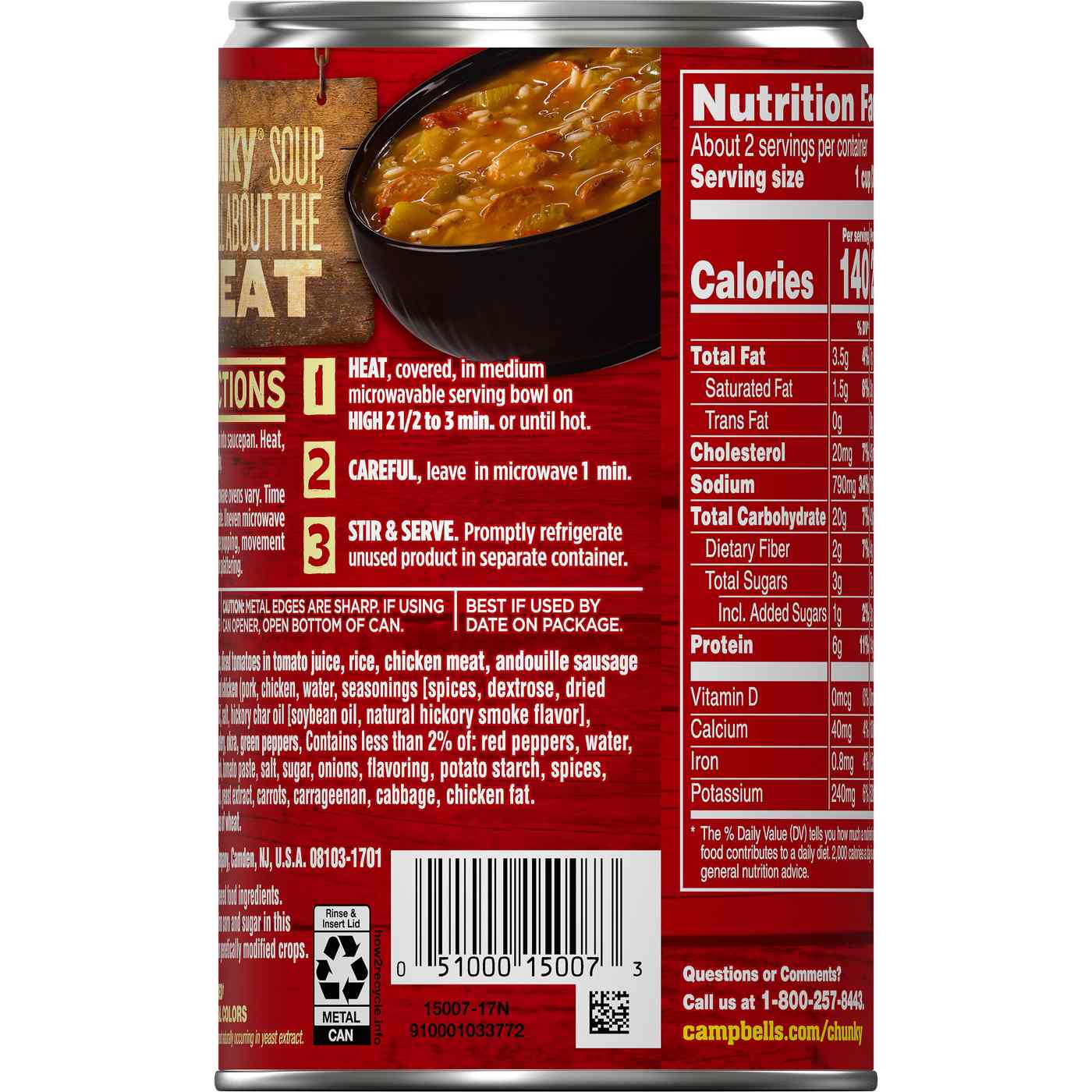 Campbell's Chunky Chicken & Sausage Gumbo; image 2 of 4