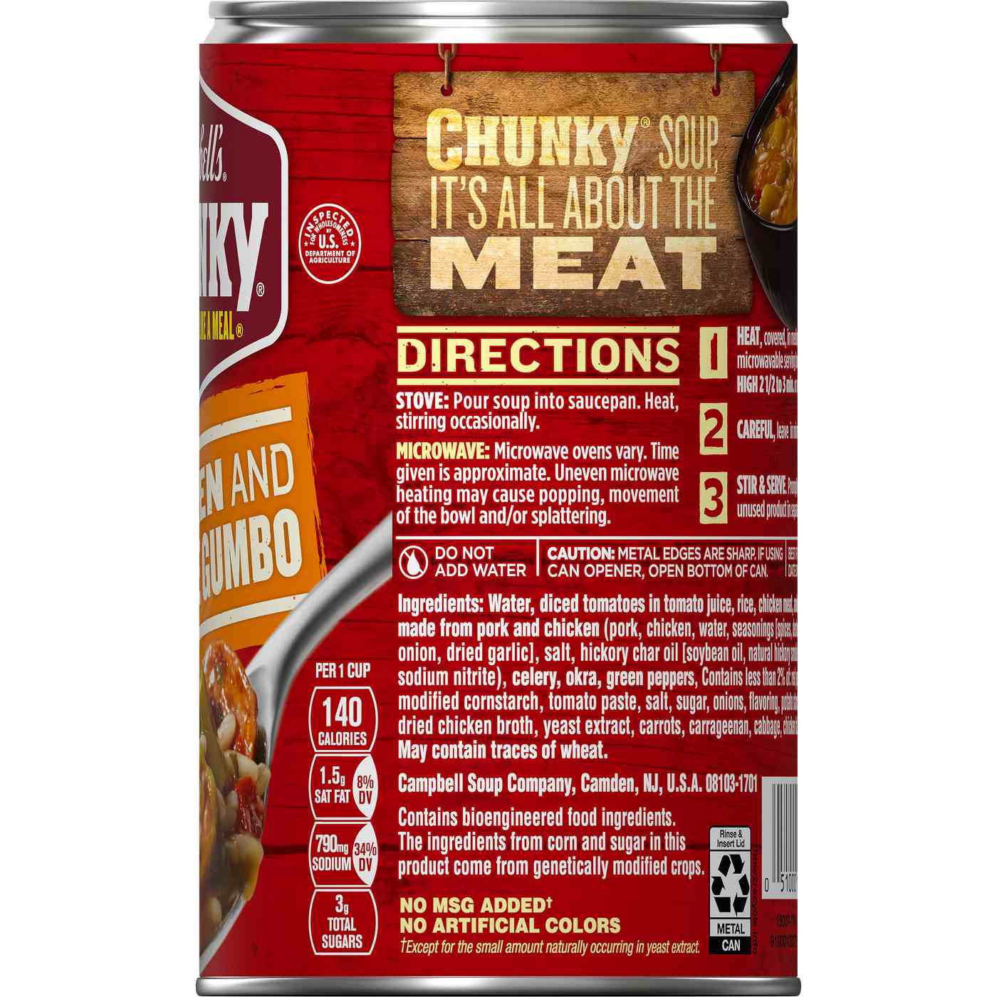 Campbell's Chunky Chicken & Sausage Gumbo; image 4 of 4